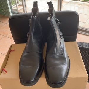 Calvin Klein black leather boots